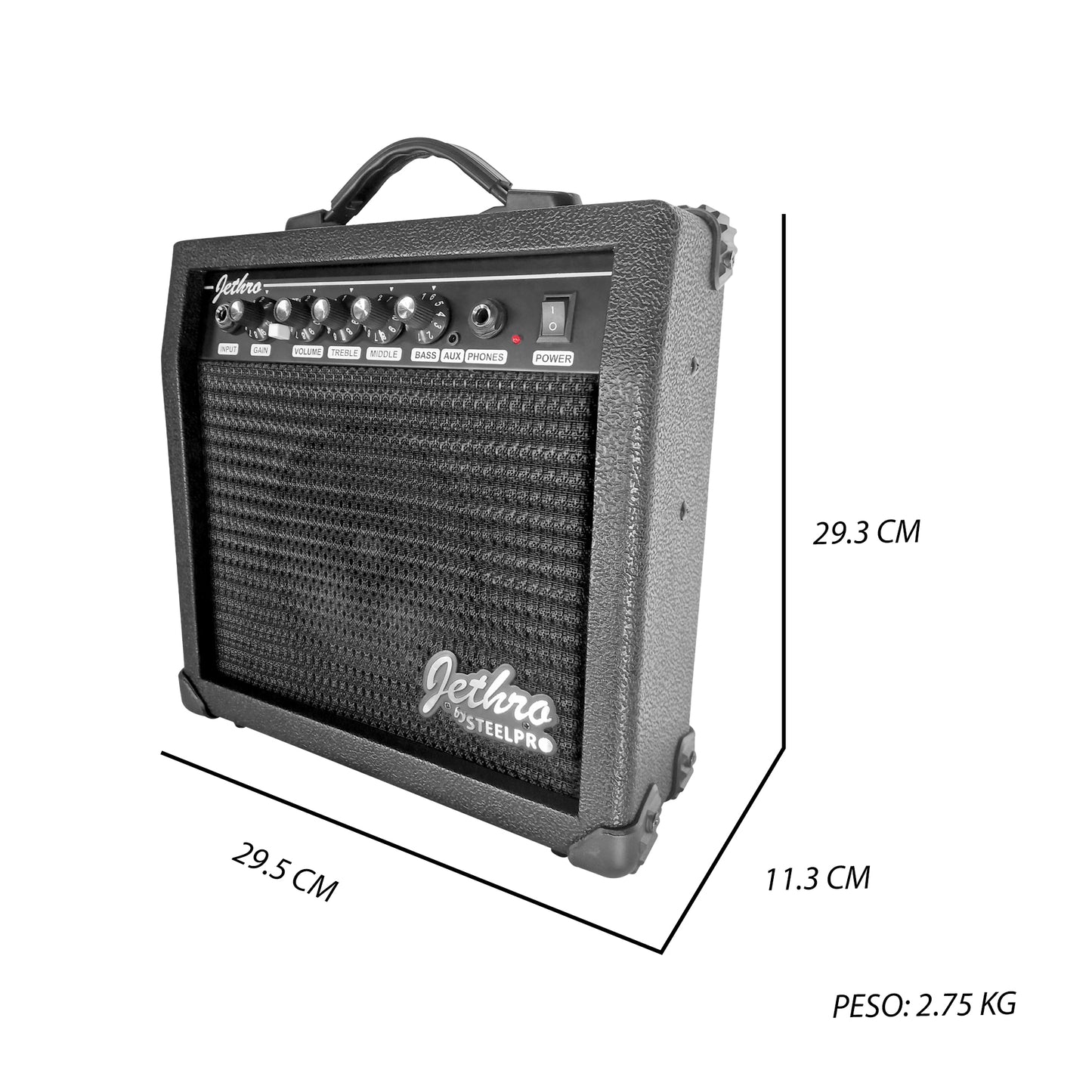 Paquete Guitarra Electrica Jethro Series By Steelpro 050-sk