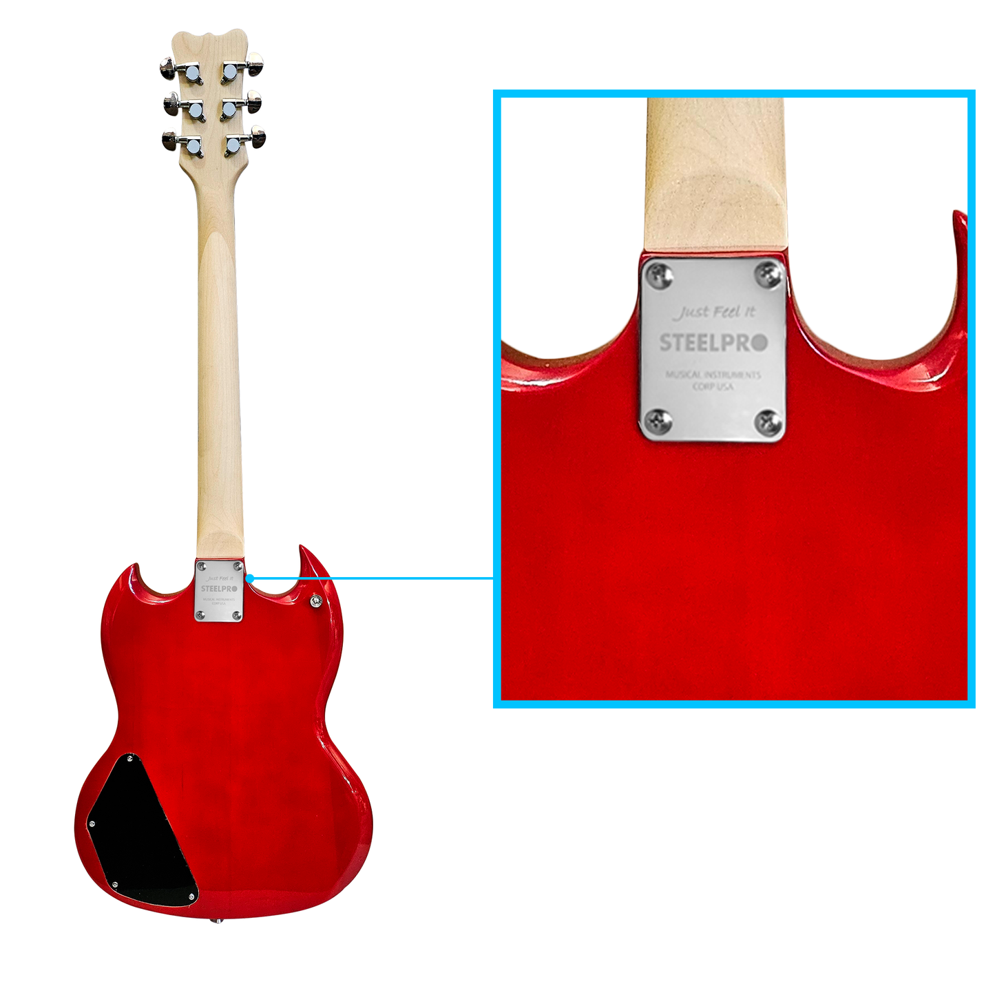 Paquete Guitarra Electrica Jethro Series By Steelpro 050-sk