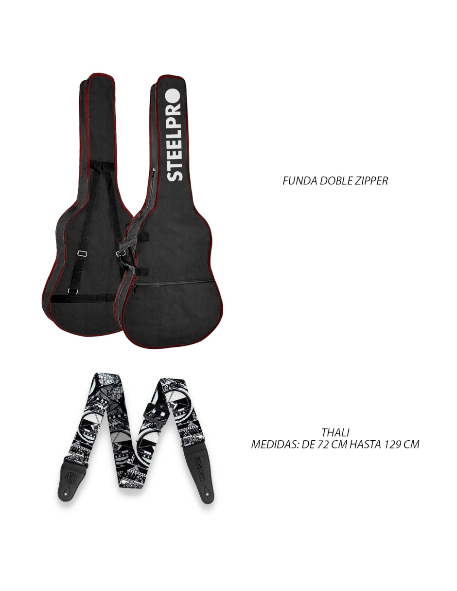 Paquete Guitarra Electrica Jethro Series By Steelpro 050-sk