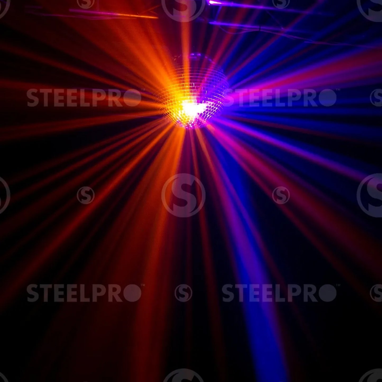 Bola Disco De Espejos Motorizada Steelpro 30cm