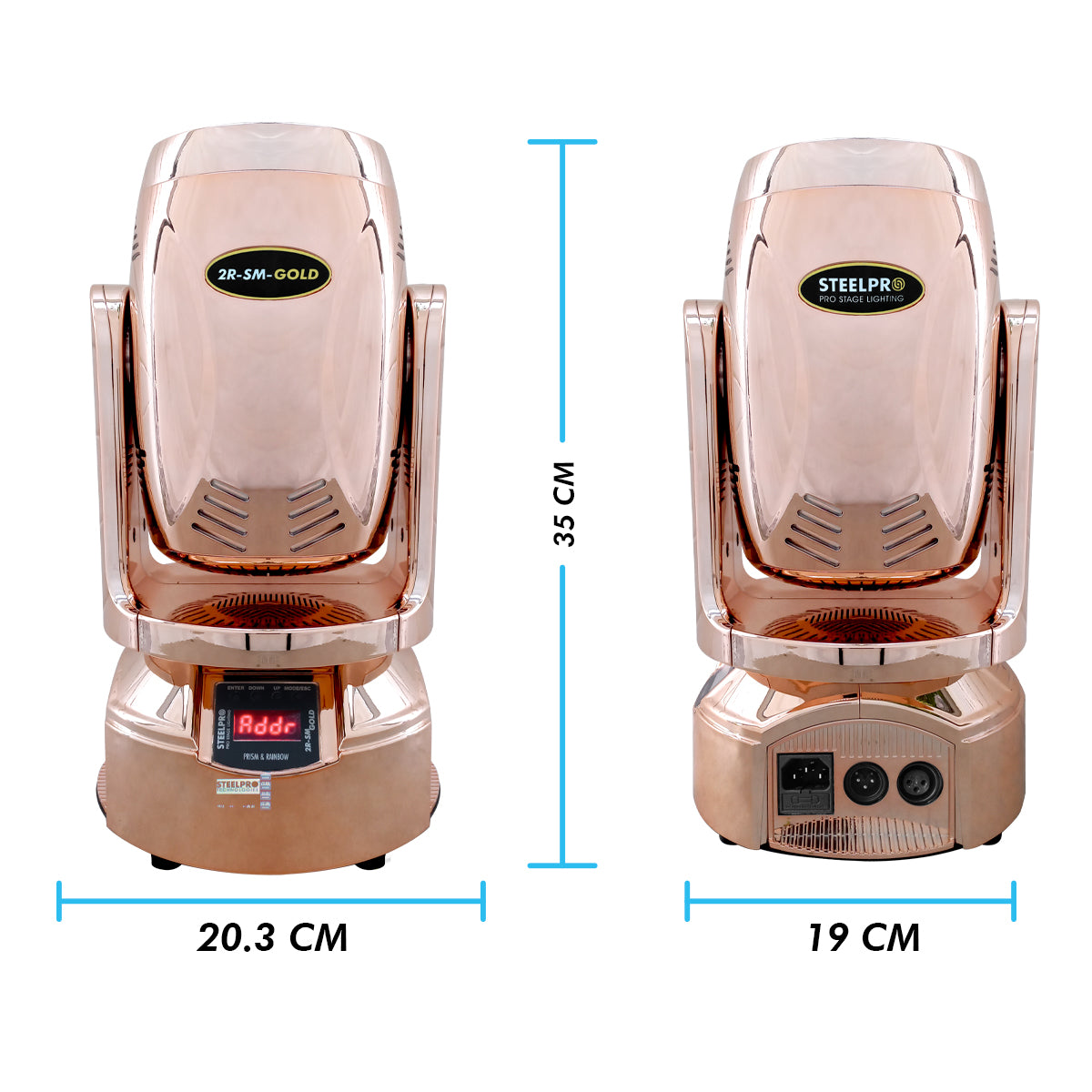 Cabeza Móvil Gold Beam 2r Rainbow Dmx Luz Esenario Steelpro