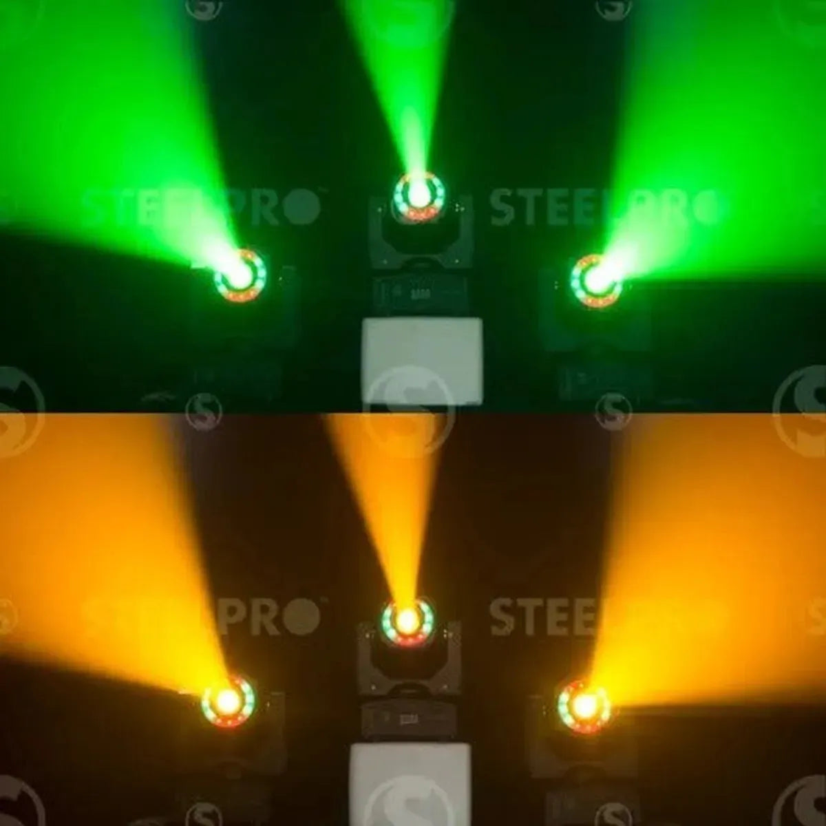 2 Cabezas Móvil Spot Con Gobos Led 90 Watts Aro Smd