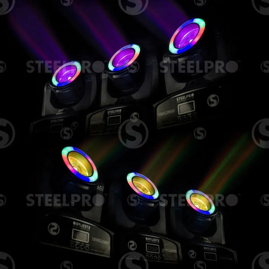 2 Cabezas Móviles Led Beam 1x60watts Rgbw Luces Dj- Steelpro