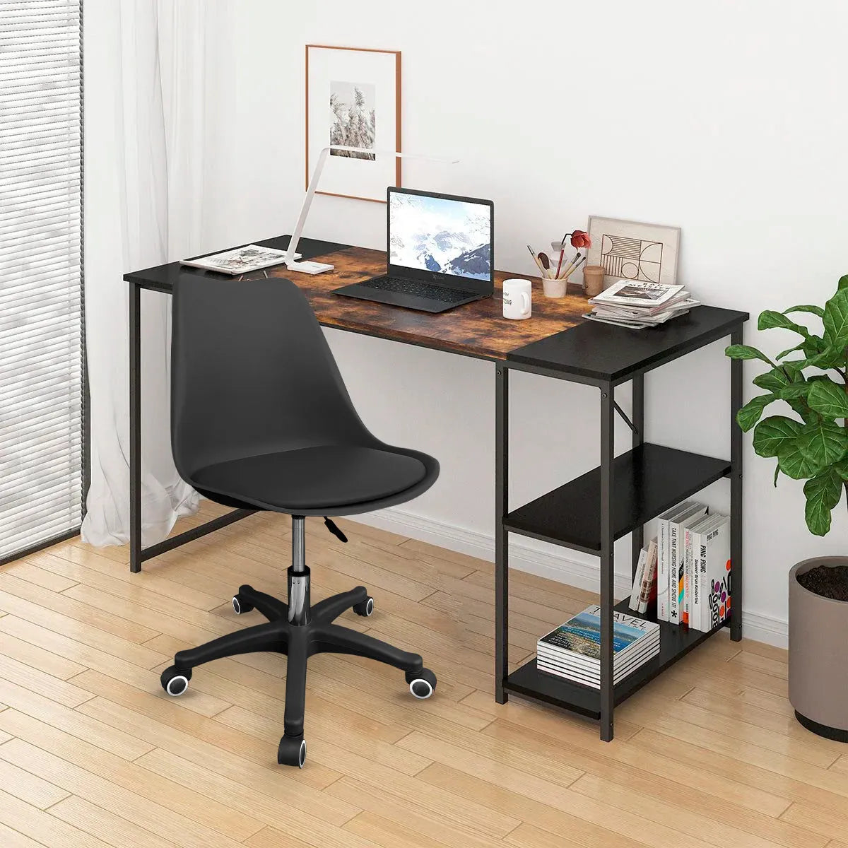 2 Sillas Giratoria Oficina Acolchonada Ergonómica Bellair