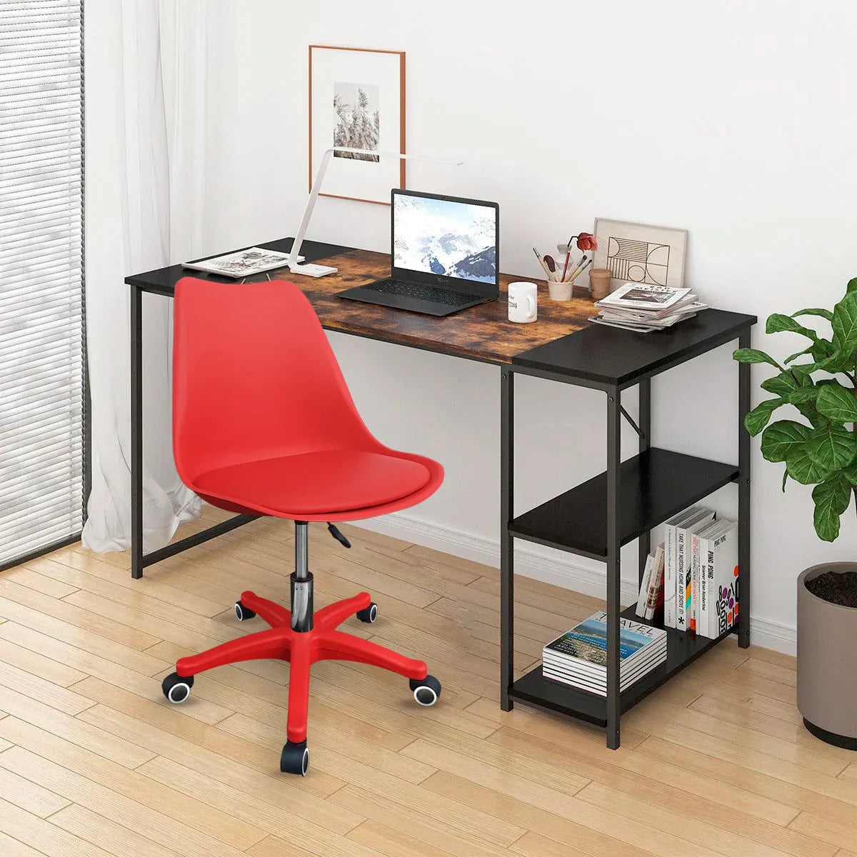 2 Sillas Giratoria Oficina Acolchonada Ergonómica Bellair