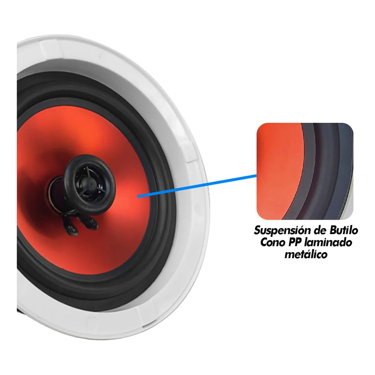 4 Bocinas Plafon Bluetooth Amplificada 6.5 PuLG By Steelpro