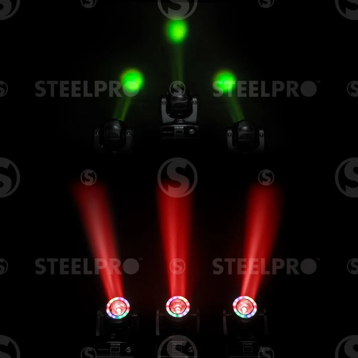 4 Cabezas Móviles Led Beam 1x60watts Rgbw Luces Dj- Steelpro