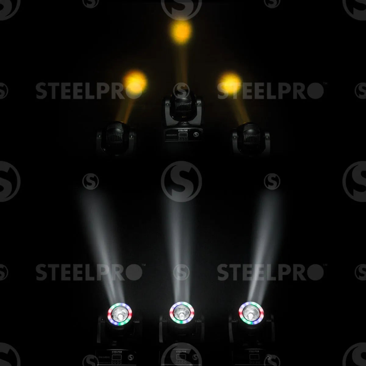 4 Cabezas Móviles Led Beam 1x60watts Rgbw Luces Dj- Steelpro