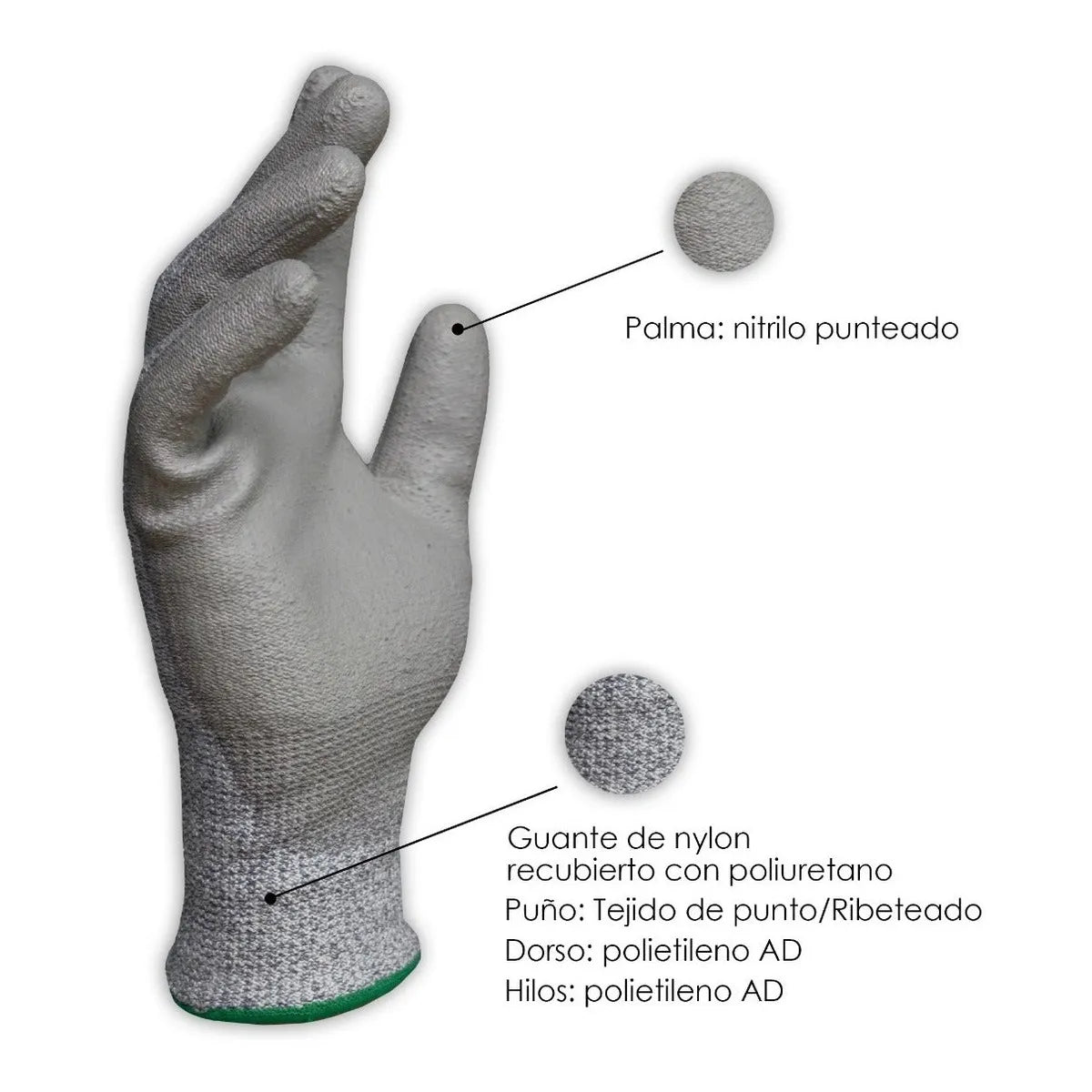 5 Pares De Guantes Anticorte Nivel 5 Industrial Steelpro