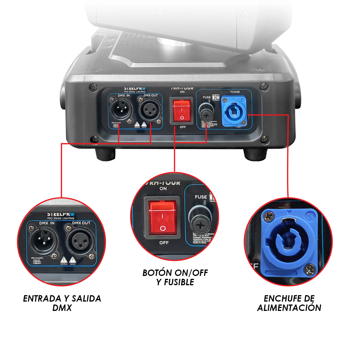 Case con 2 Cabezas Móviles Steelpro 7RH-TOUR