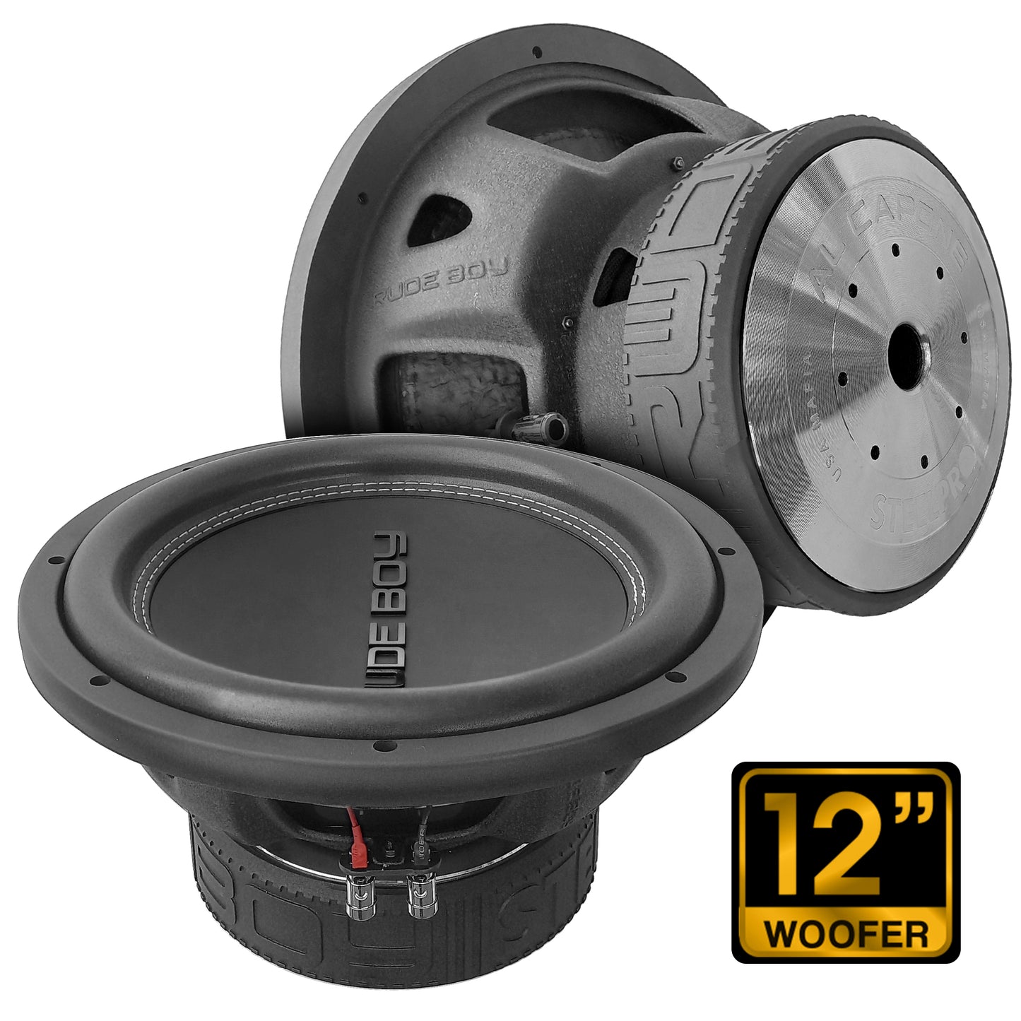 Subwoofer 12pulg 3800w Doble Bobina The Rude Boy By Steelpro - Negro
