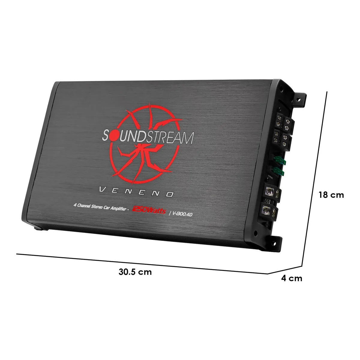 Amplificador Clase D 4 Canales 1250w Max Veneno Soundstream