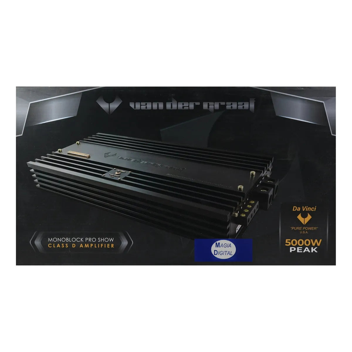 Amplificador Clased 2ch Da Vinci Vander Graaf 5000w Monobloc Color Negro