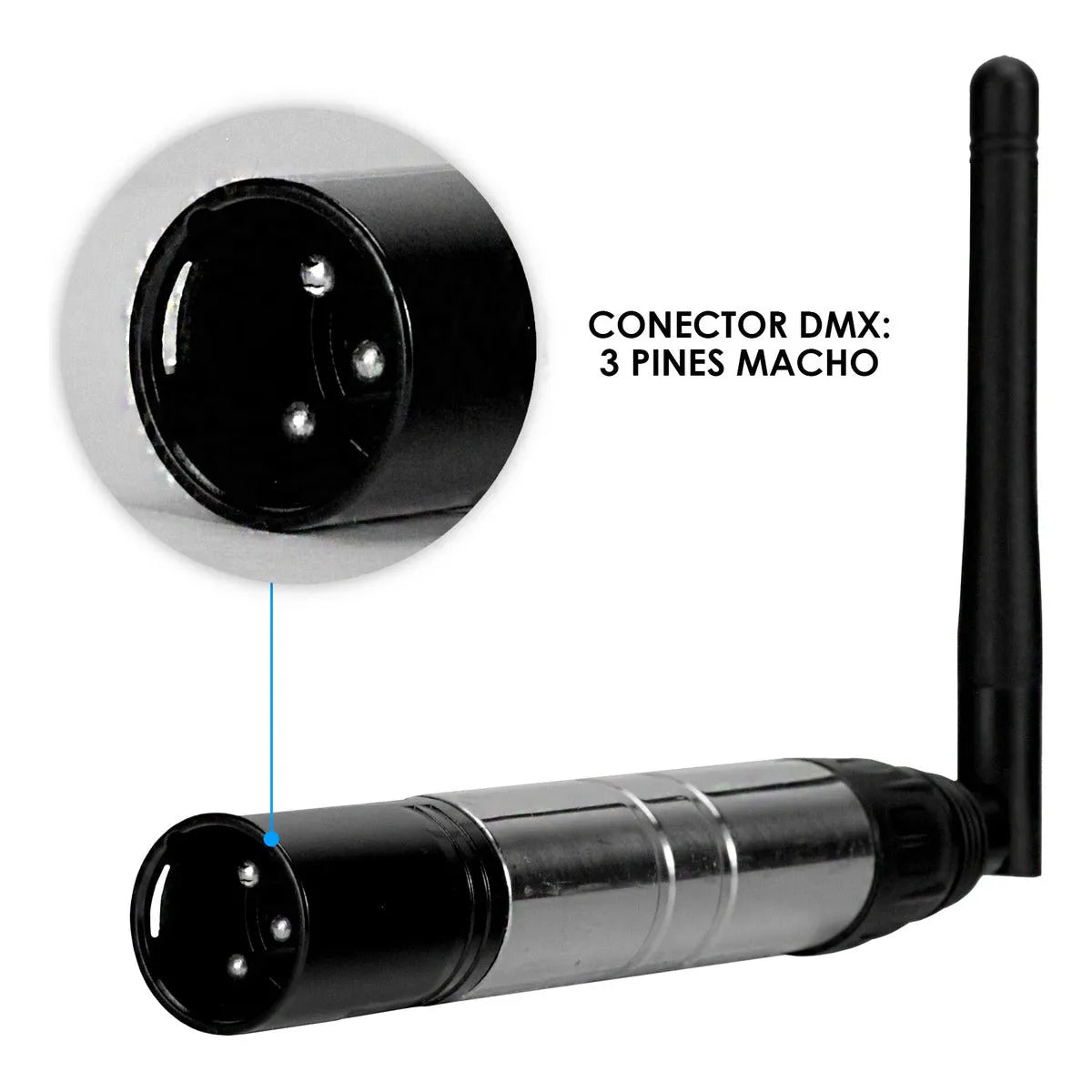 Antena Trasmisora Dmx 512 Hasta 80mts 7 Codigos Steel Pro