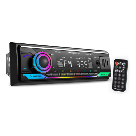 Autoestereo 1 Din Bluetooth Soundstream Vm-20b Usb Tipo C Aux Fm Rgb