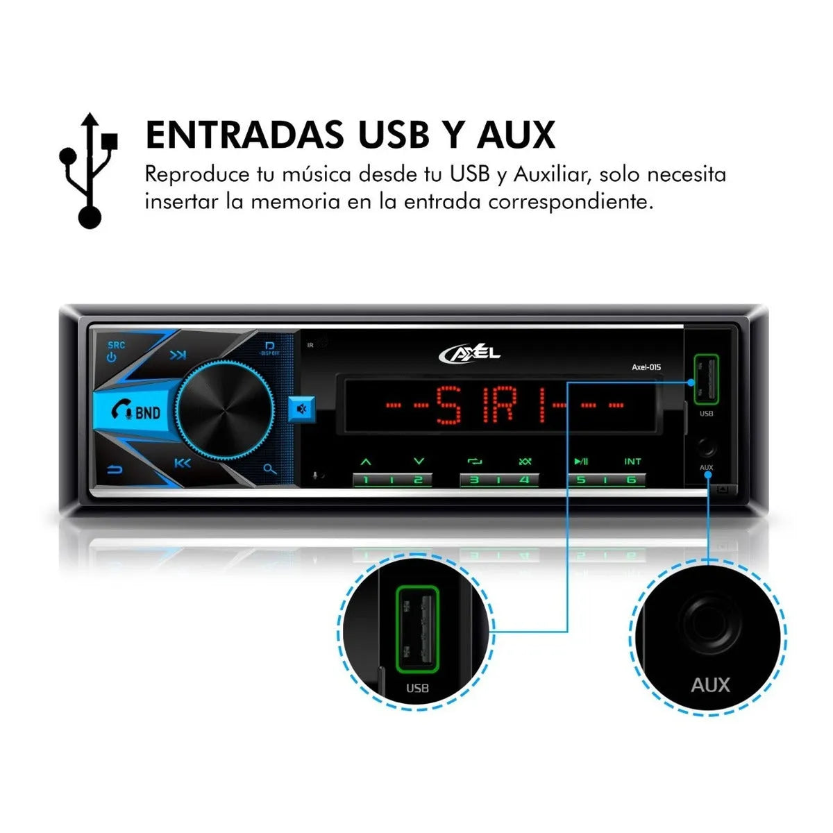 Autoestéreo 3 Zonas Color Axel Premium Steelpro App Control