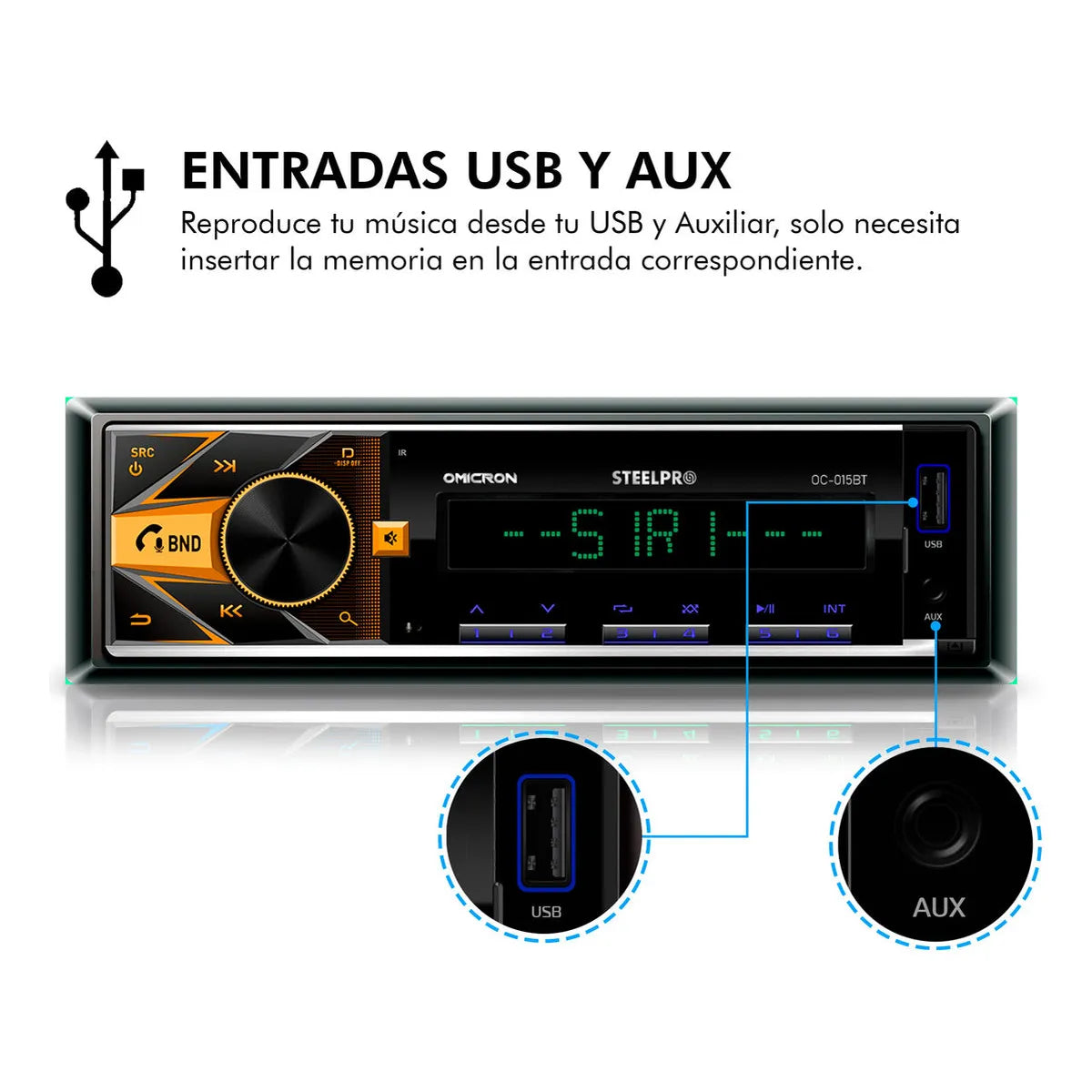 Autoestéreo 3 Zonas Color Premium Steelpro App Control
