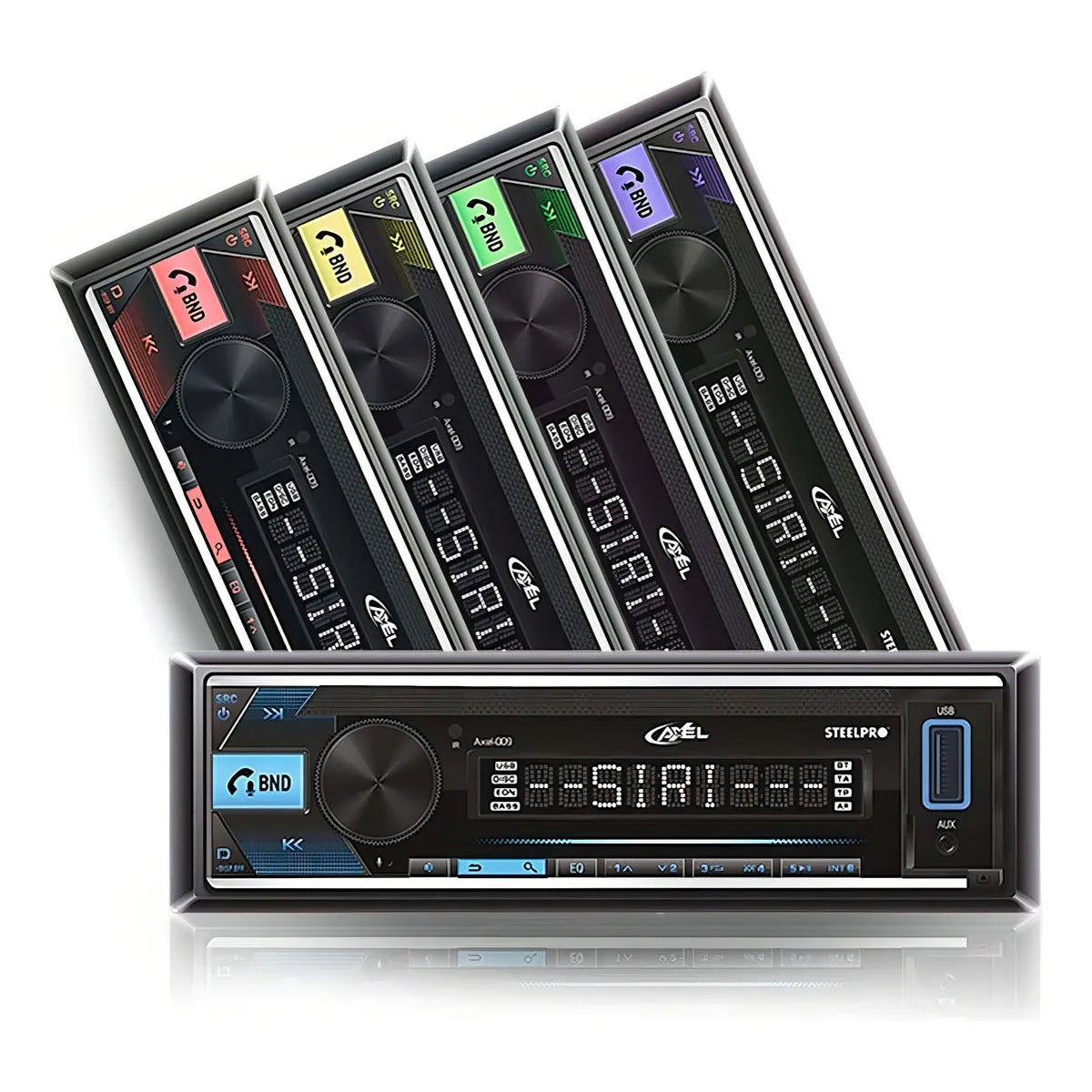 Autoestéreo Para Auto Steelpro Axel-009 Con Usb Y Bluetooth