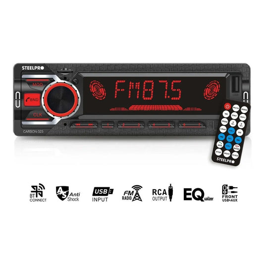 Autoestéreo Steelpro Carbon 323 Bluetooth Usb Multicolor Fm Sd Card