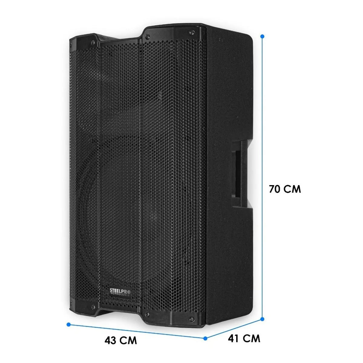 Bafle Amplificado 15 Bluetooth Alta Potencia Horus Steelpro Color Negro