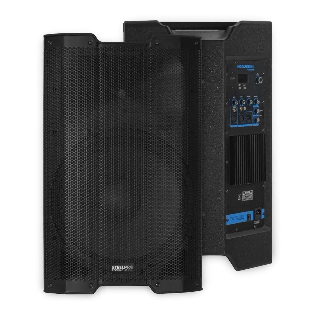 Bafle Amplificado 15 Bluetooth Alta Potencia Horus Steelpro Color Negro