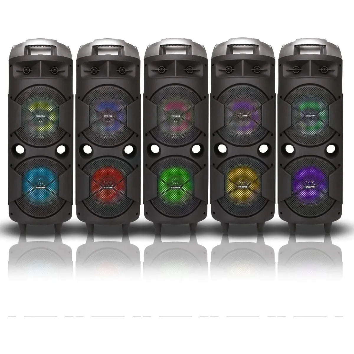 Bocina Portátil Steelpro Bazzoka 200w, Bluetooth, Karaoke, Negro
