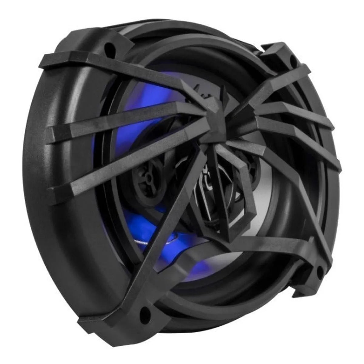 Bocinas Para Carro 6x9 Cono De Plata Y Led Azul Soundstream Color Negro