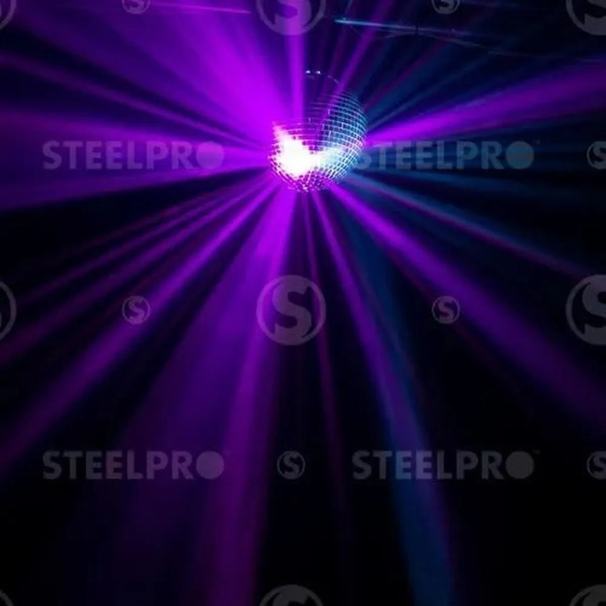 Bola Disco De Espejos Motorizada Steelpro 30cm