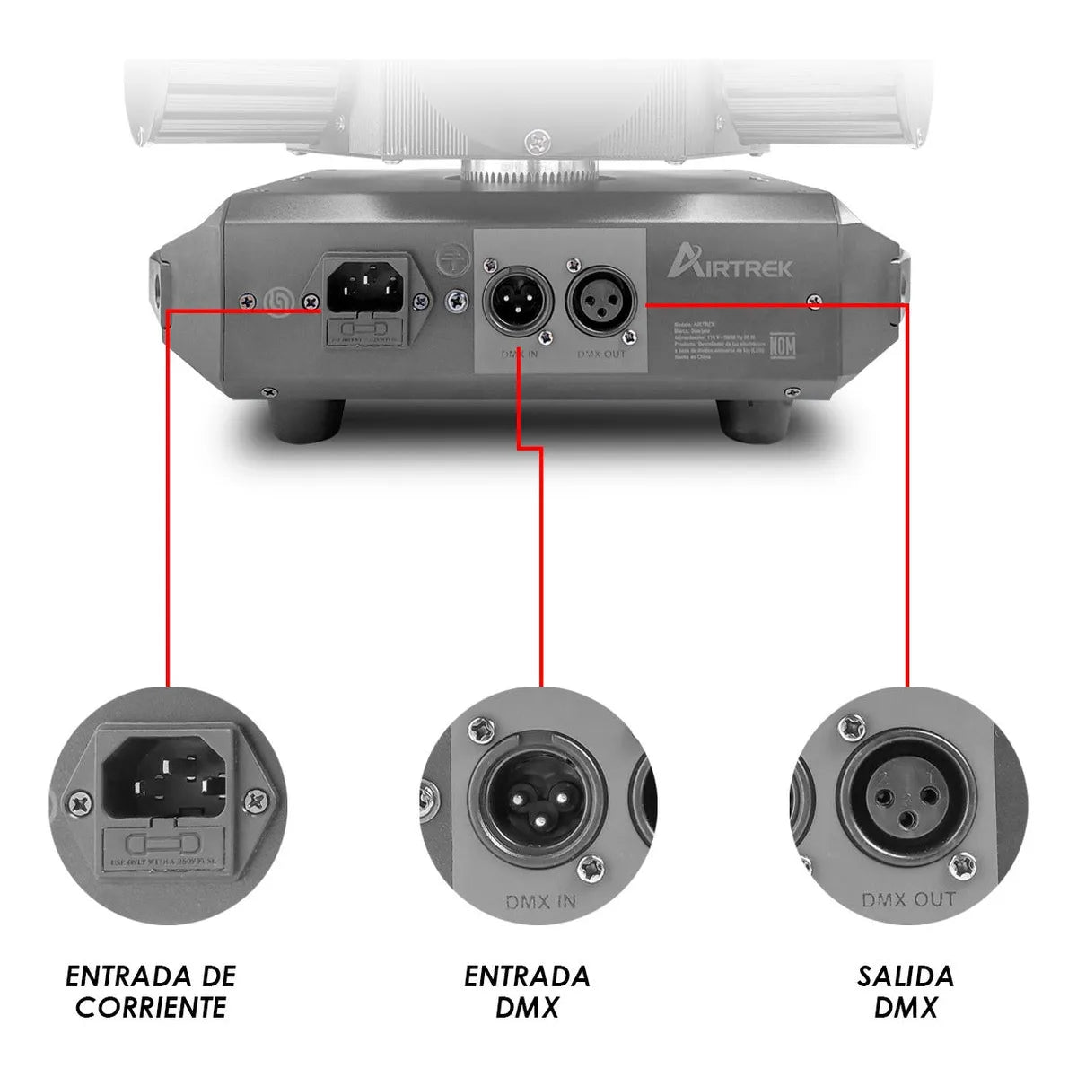 Cabeza Móvil Beam Giratorio Led Rgbw Con Laser Steelpro Modelo Airtrek 110v
