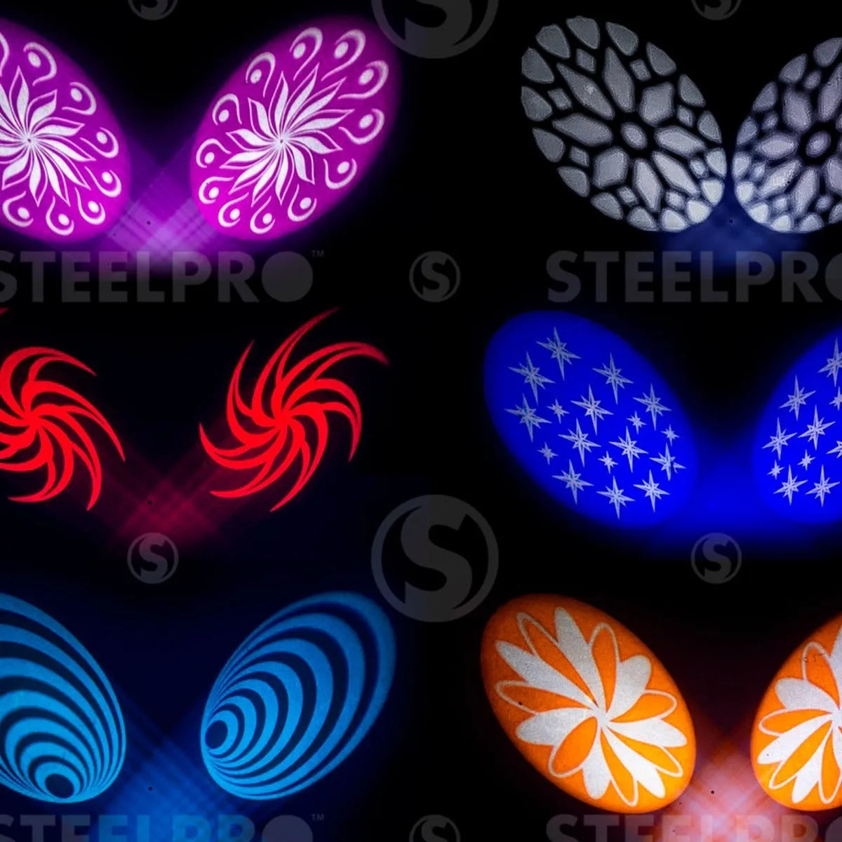 Cabeza Movil Case 2pza 120w Prisma Gobo Rotatorio Steelpro