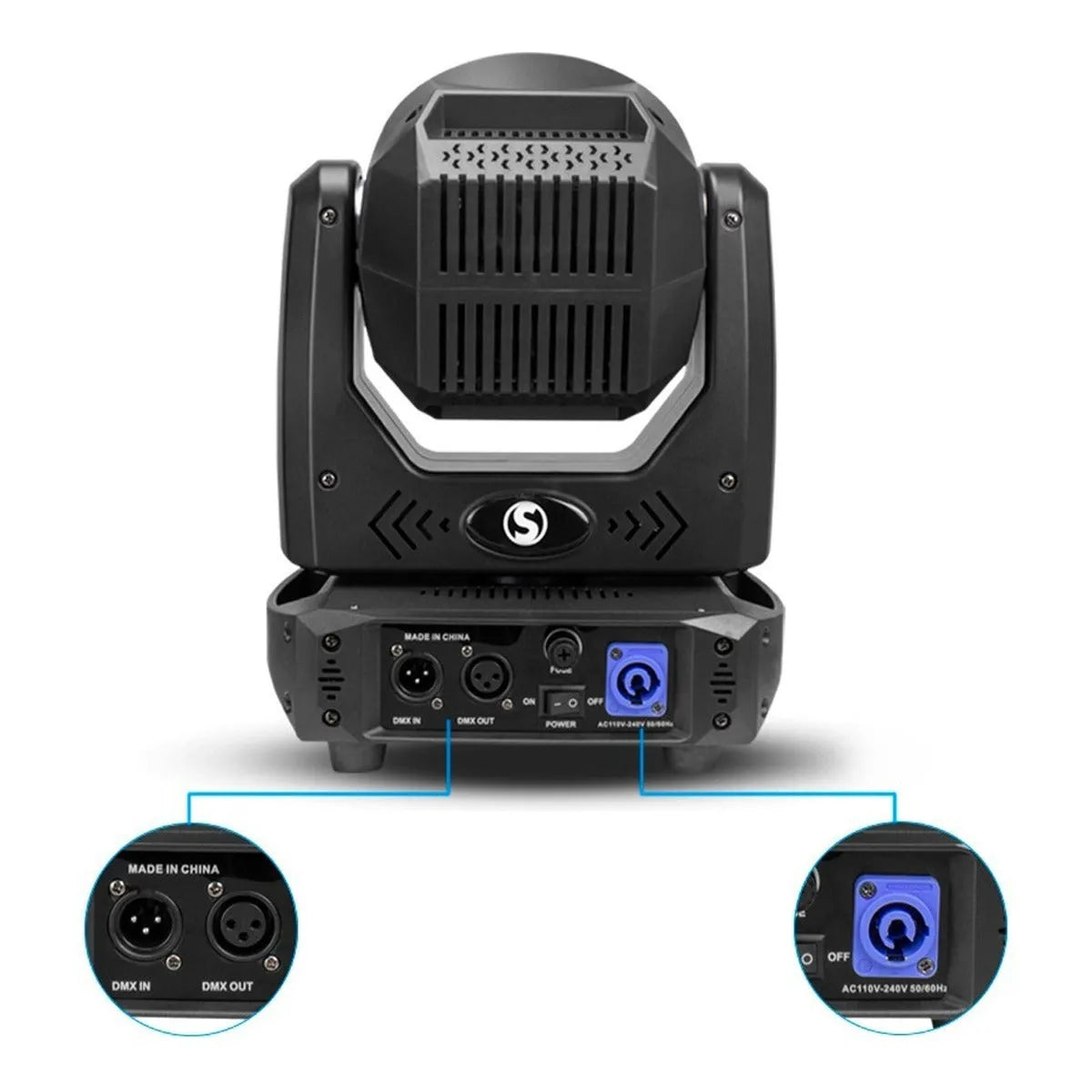 Cabeza Movil Case 2pza 120w Prisma Gobo Rotatorio Steelpro