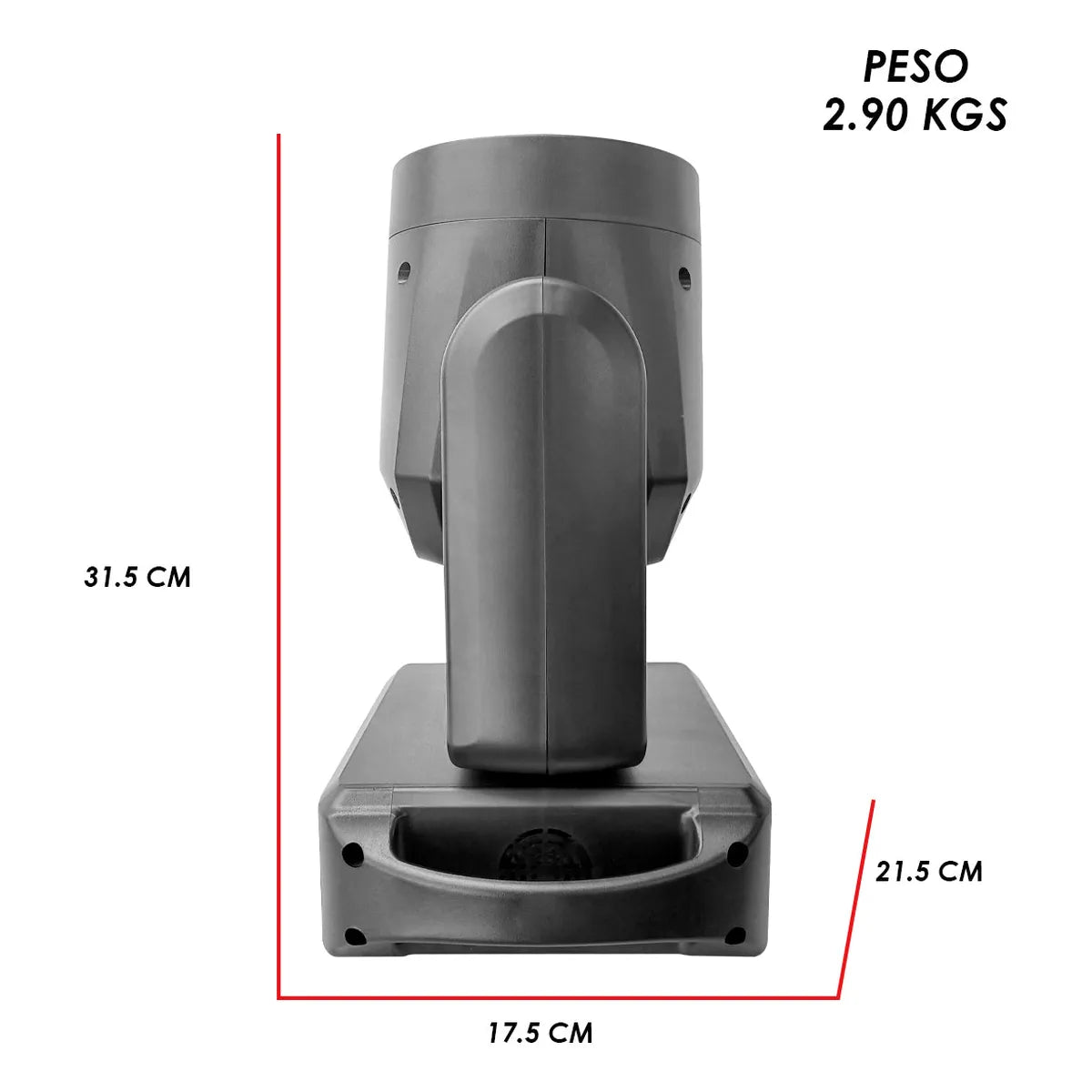 Cabeza Movil Led Beam 100w, Disco De 7 Colores By Steelpro