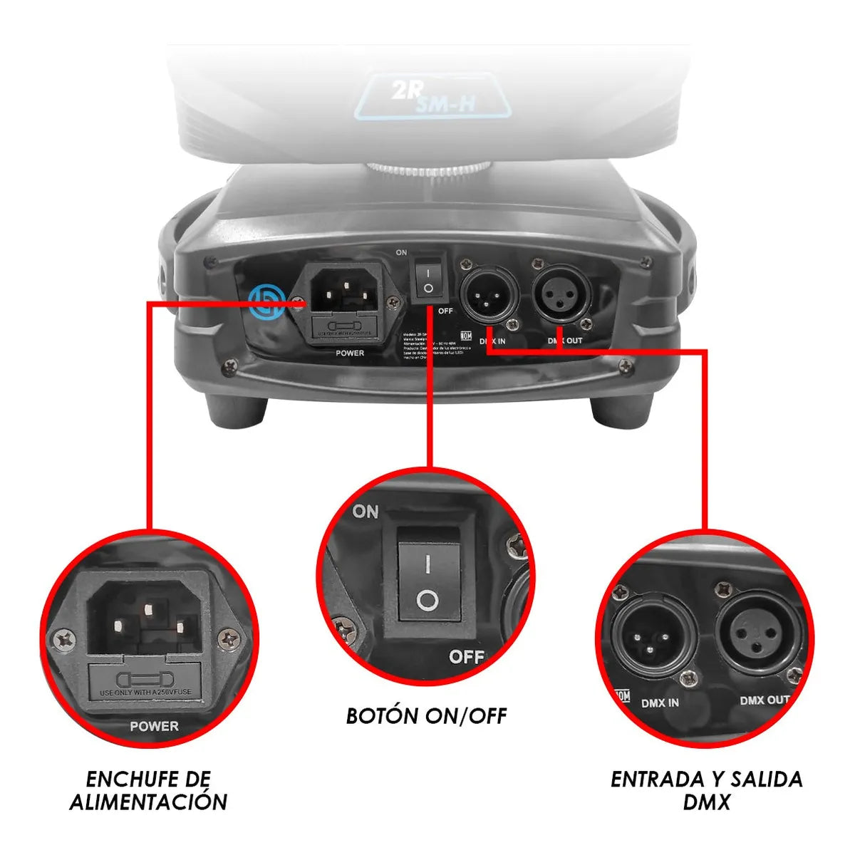 Cabeza Móviles Led Beam Profesional Efector Rainbow Steelpro