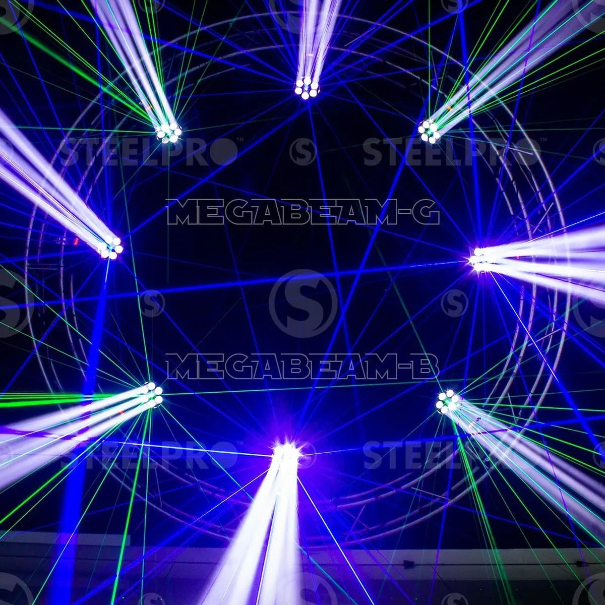Cabeza Robotica Beam Rgbw + Laser Azul - Steelpro