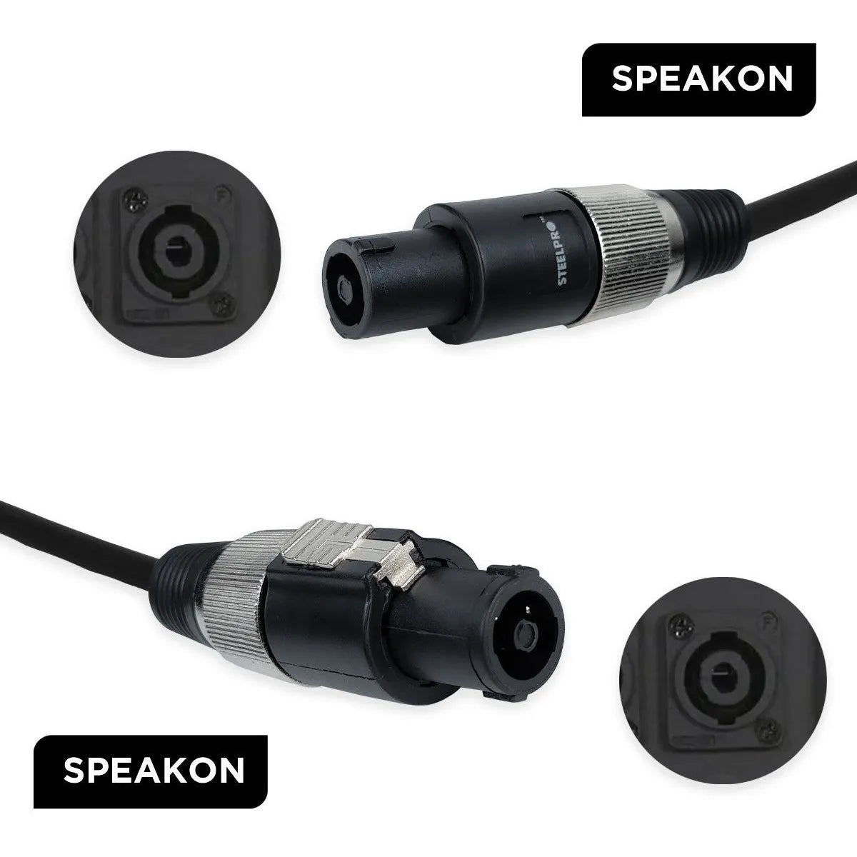 Cable Audio Conector Speakon Reforzado 6m Steelpro