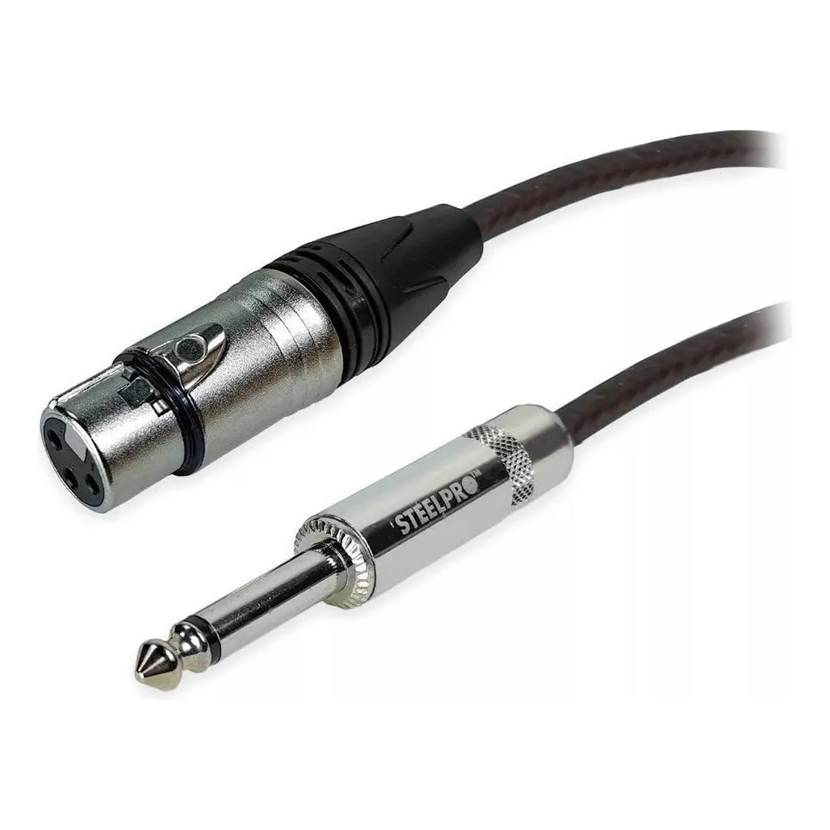 Cable Para Microfono Profesional 1m Hembra-plug 6.3 Steelpro