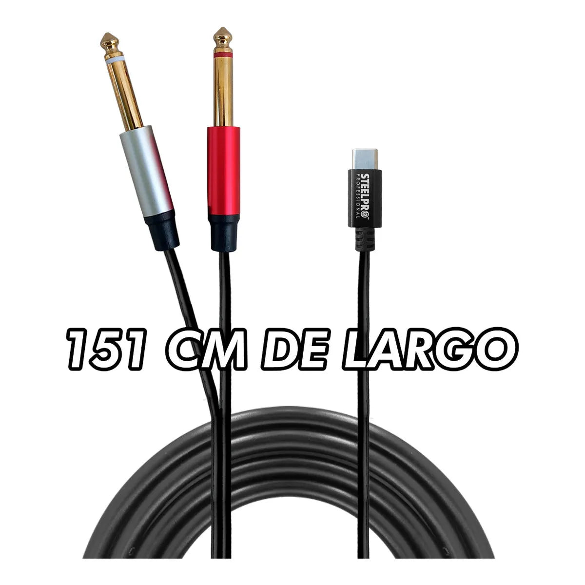 Cable Plug 6.3mm-usbc 6363 1.5m Free Oxyge By Steelpro