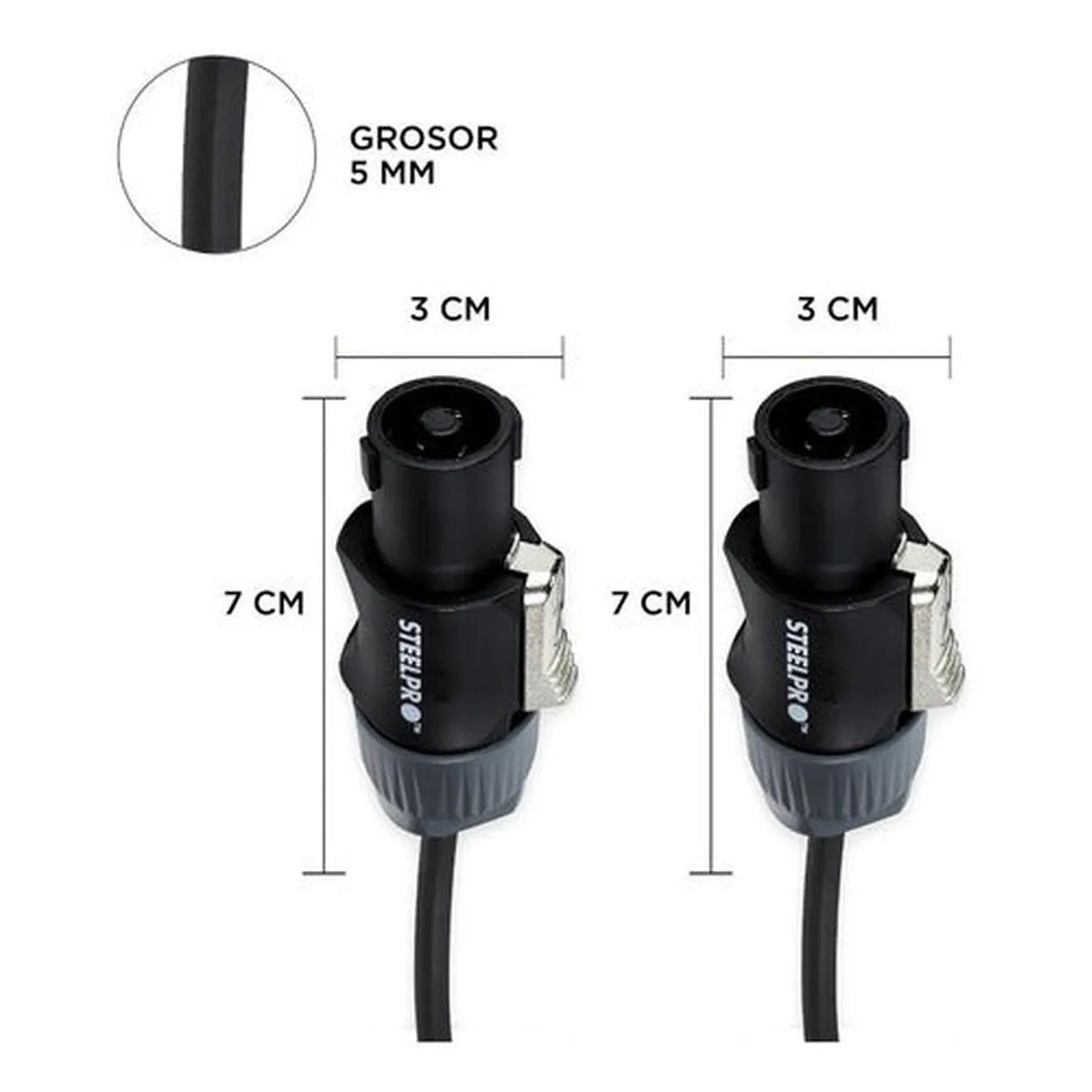 Cable Speakon 6m Steelpro Spk-6m Libre D Oxigeno Profesional