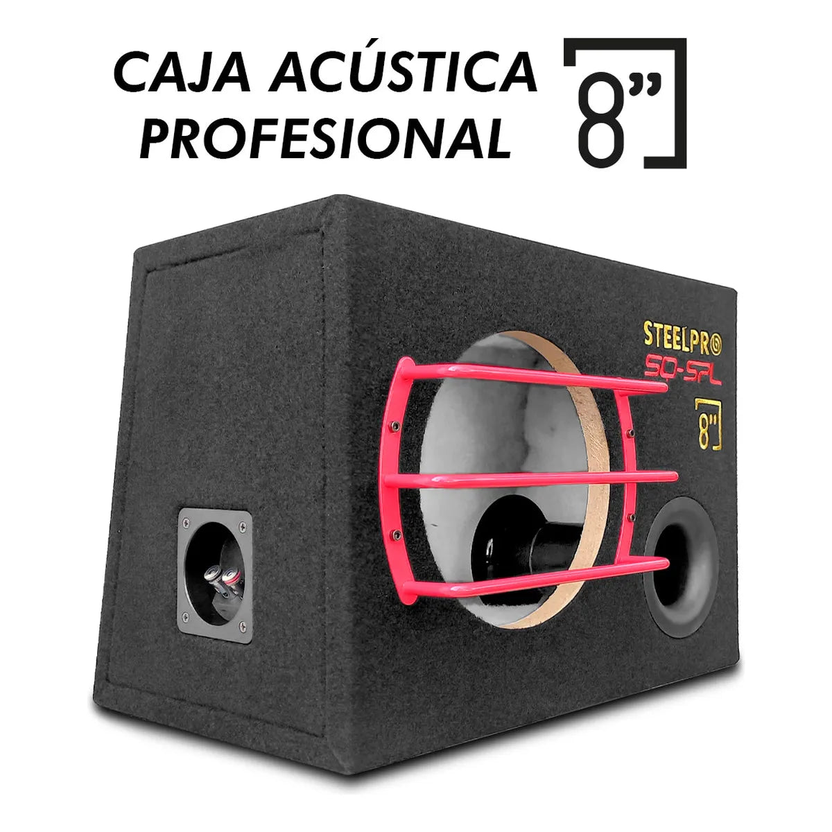 Cajon Subwoofer Acustico 8puLG Aeroport Reflex Steelpro 190m