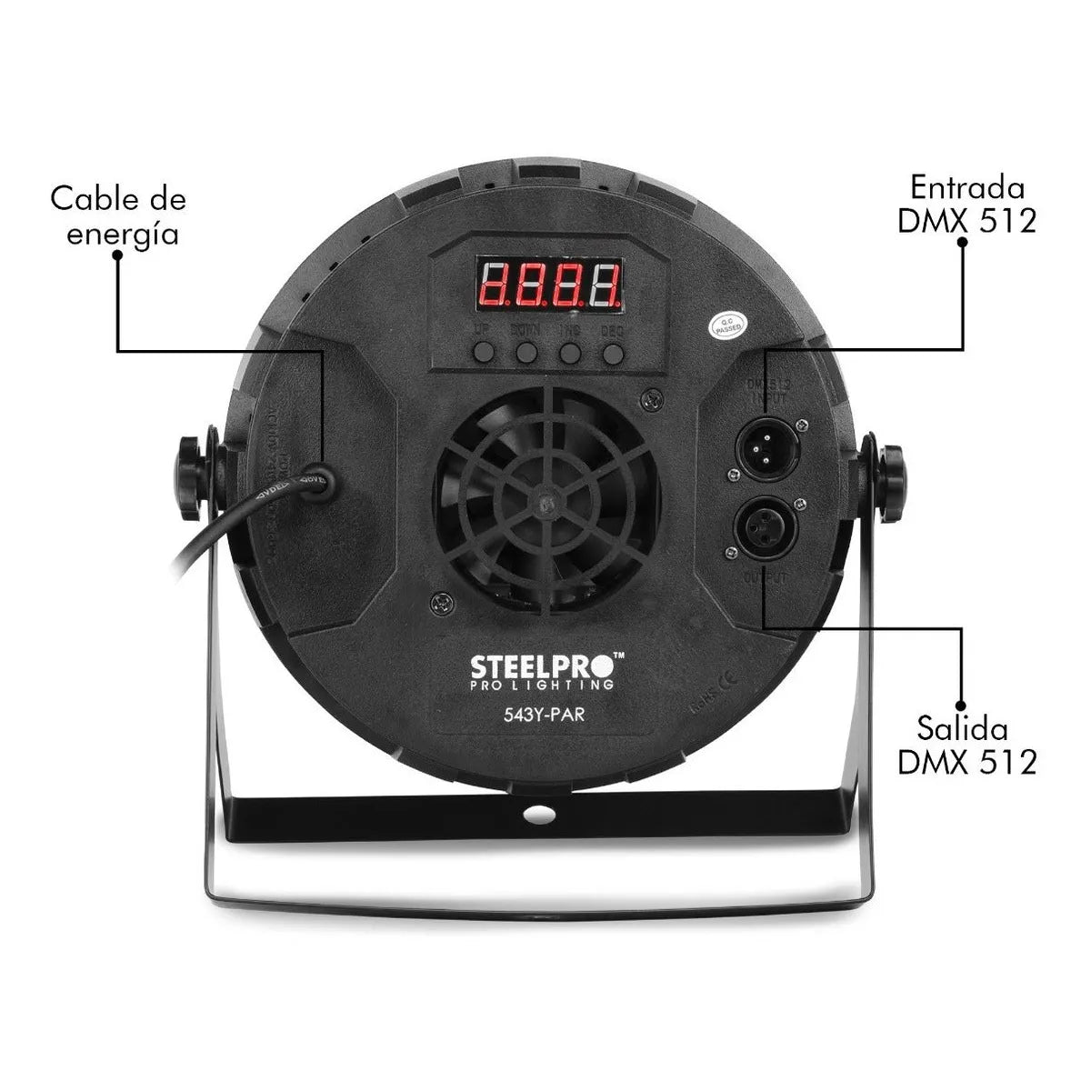 Cañón Led Par 54 Led X 3w Rgb + Ambar Full Color - Steelpro