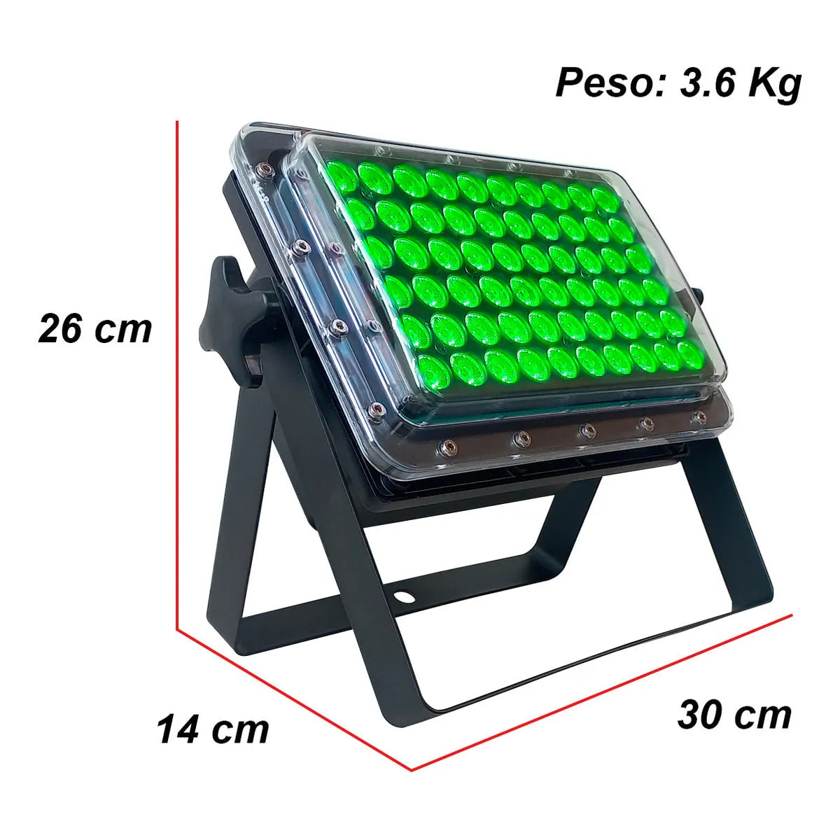 Cañon Parled Rgb 60x3w Contra Agua Ip65 By Steelpro