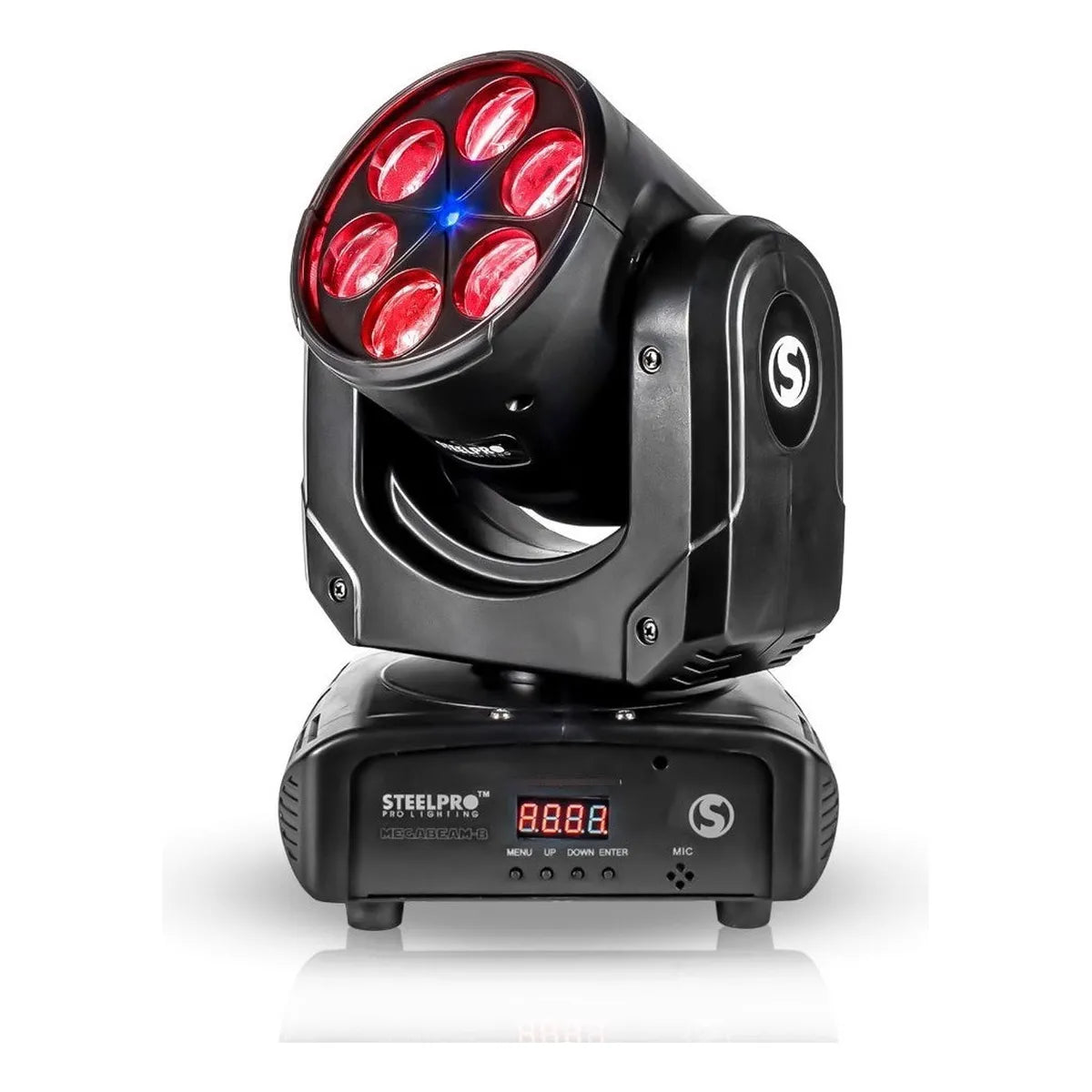 Case Con 2 Cabezas Roboticas Rgbw + Laser Azul - Steelpro