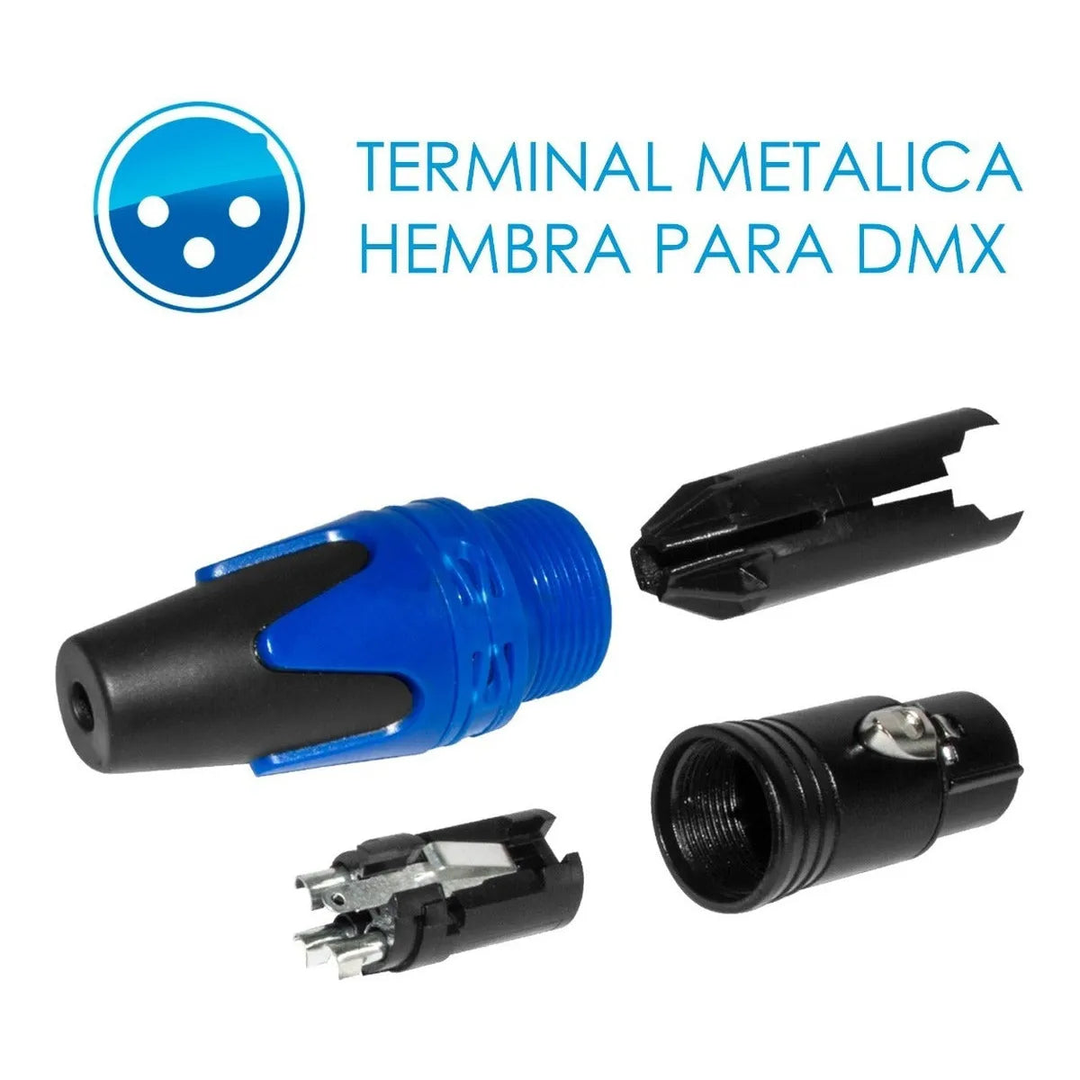 Conector Xlr Tipo Canon Hembra Audio Y Dmx Steelpro 10pcs