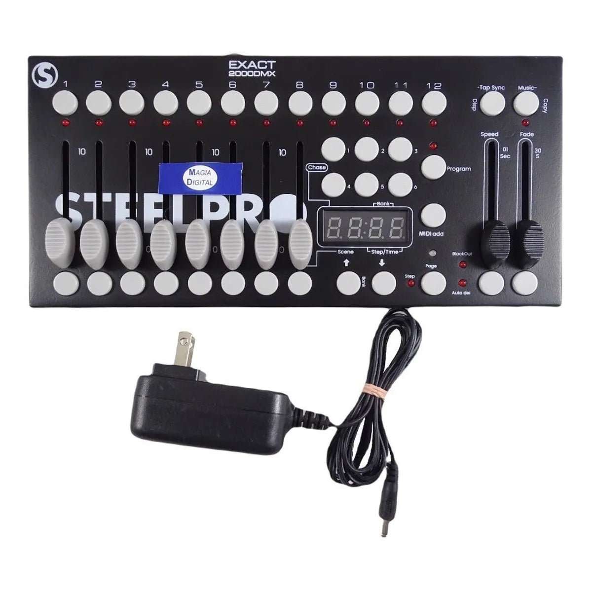 Controlador Dmx512 Steelpro Exact2000dmx 240escenas 192canal Color Negro