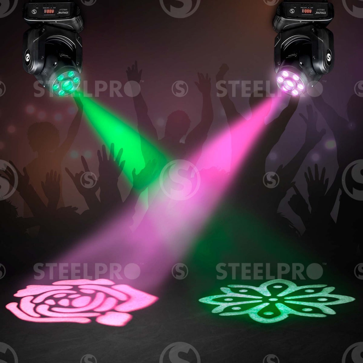 Luz De Escenario Led Cabezal Móvil Steelpro Deltra-7-k 127v Luces Color Rgbw