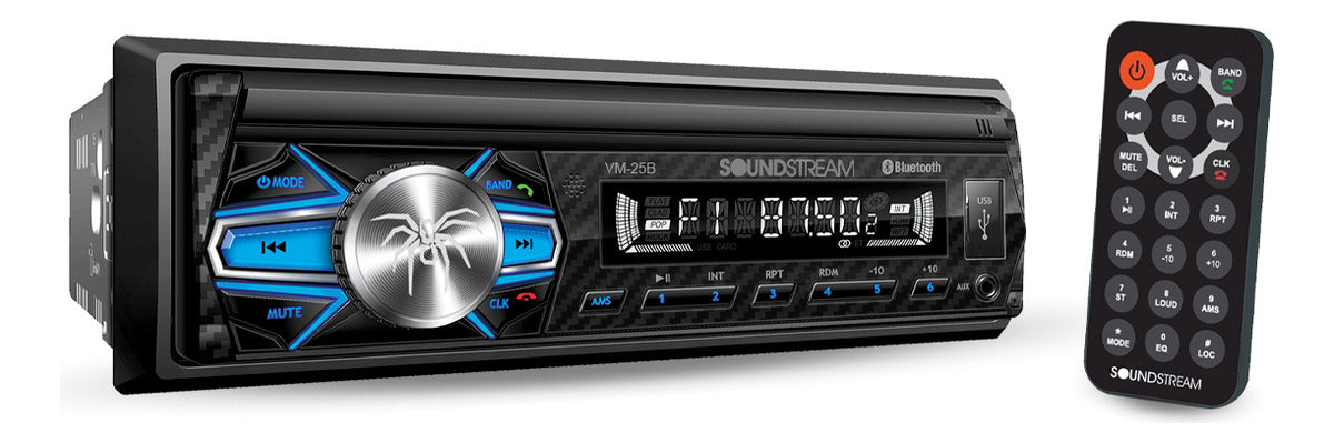 Kit Autoestereo Bluetooth 1 Din Y Bocinas 6.5 Soundstream