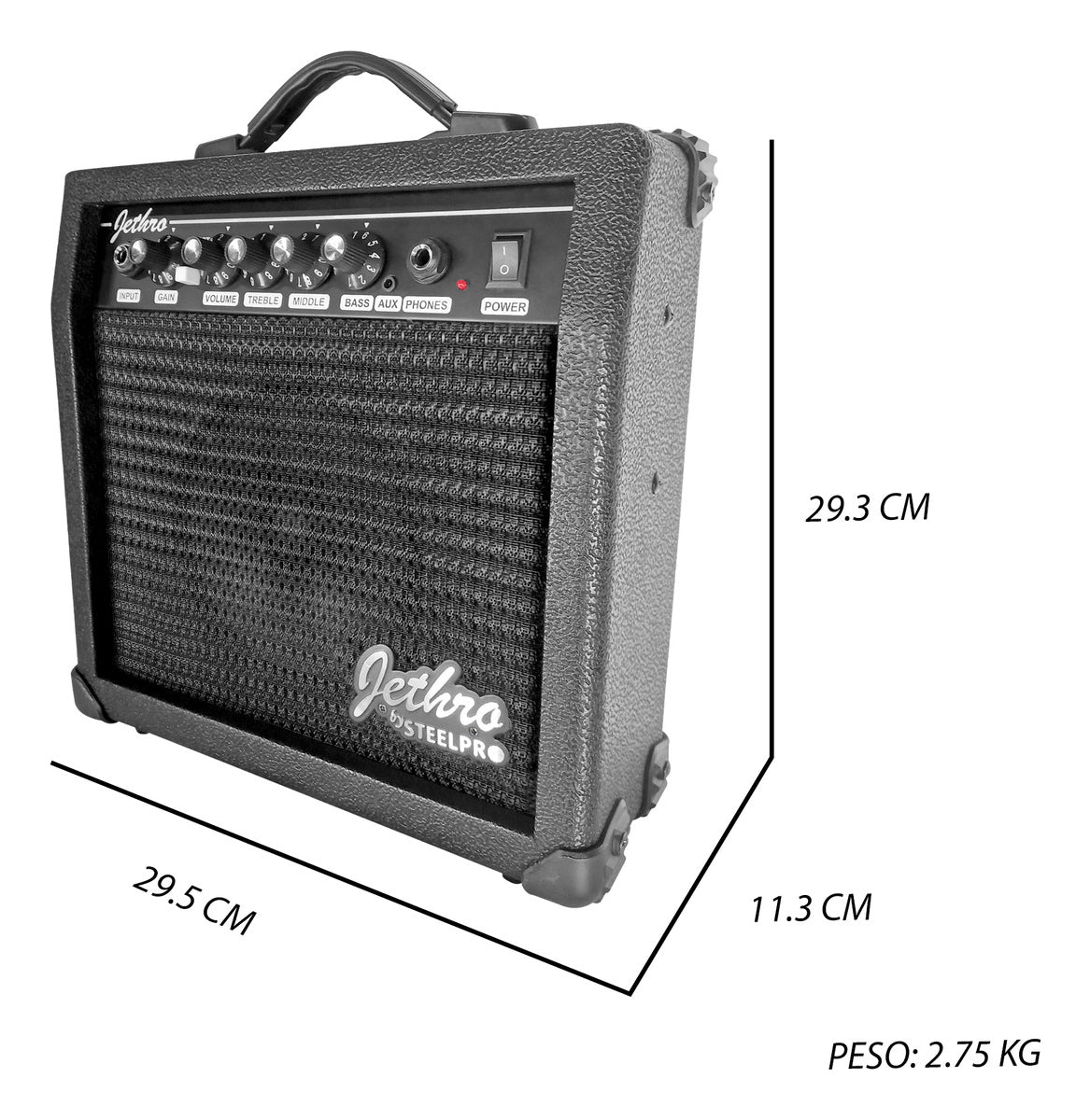 Paquete Bajo Electrico Jethro Series By Steelpro 506-sk Acabado Del Cuerpo Barnizado Cantidad De Cuerdas 4 Color Azul Orientación De La Mano Diestro