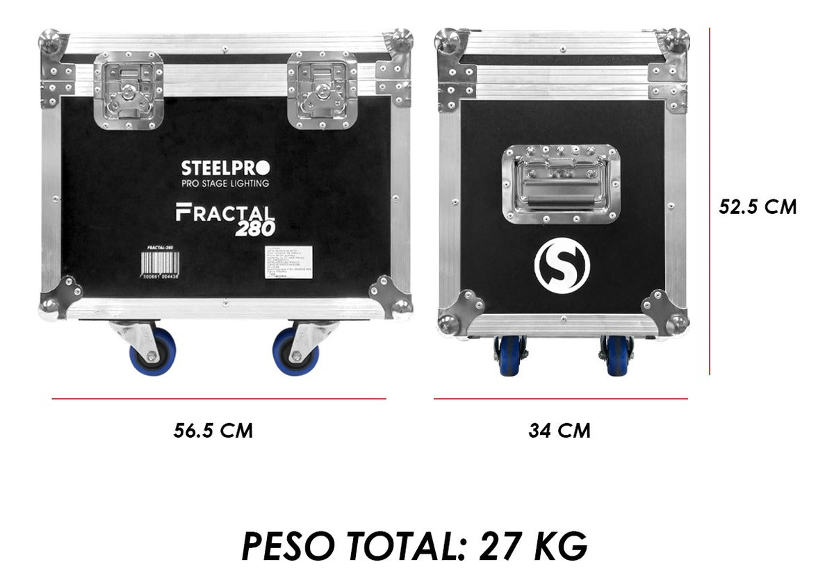 Luz De Escenario Led Cabezal Móvil Steelpro Fractal 280 127v Luces Color Rgbw