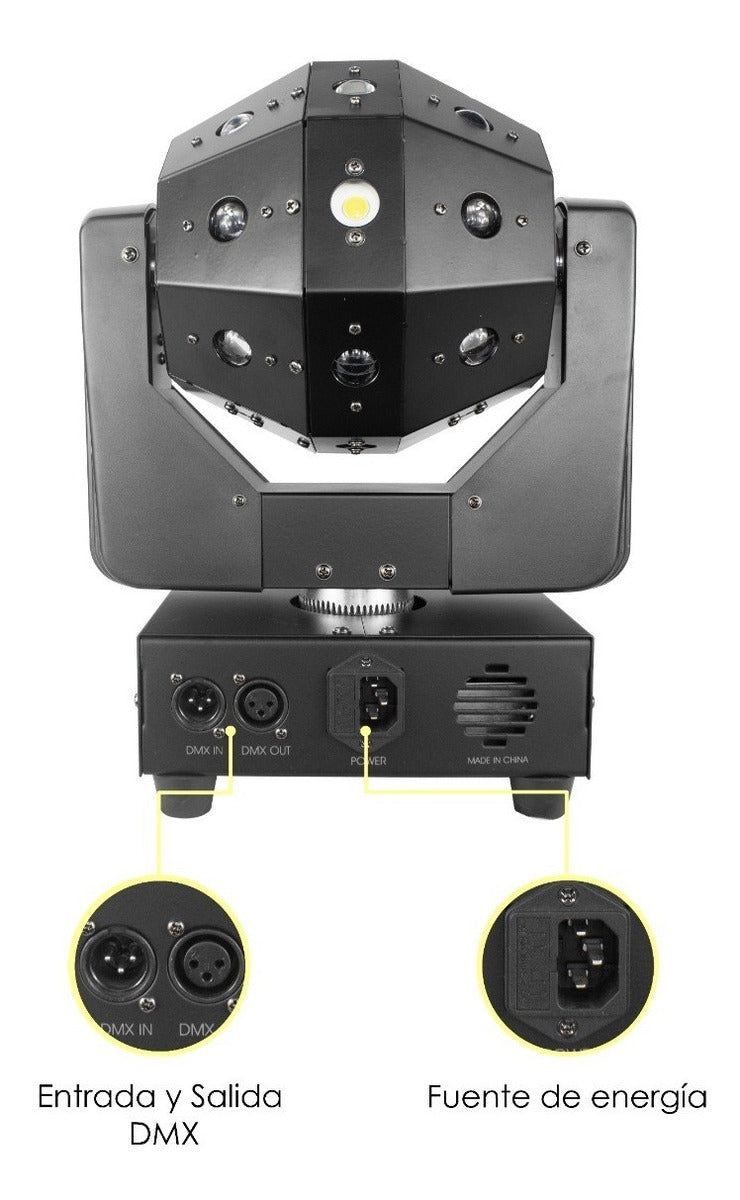 Cabeza Movil Led + Laser Beam Steelpro Magic Ball