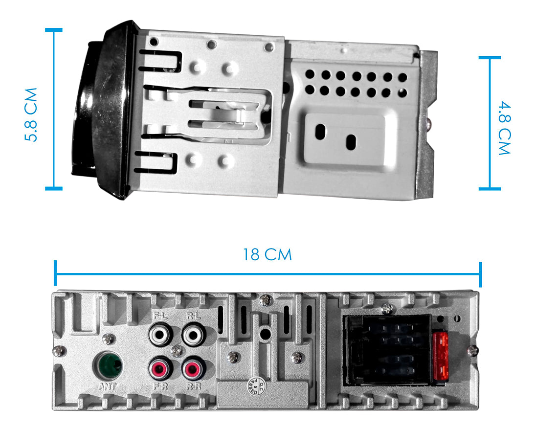 Kit Autoestereo Bluetooth 1 Din Y Bocinas 6.5 Soundstream